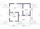 Одноэтажный деревянный дом «Ждан» 6х7 с террасой